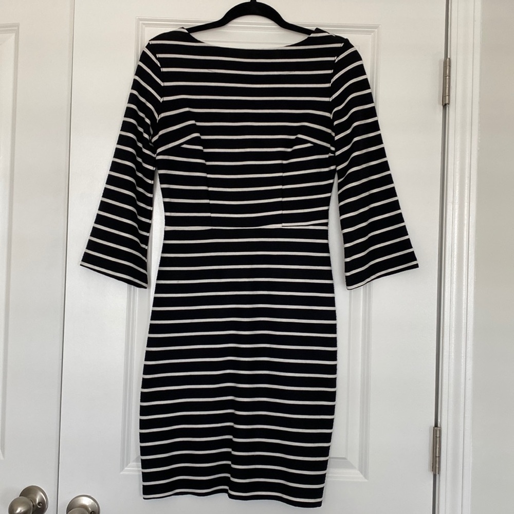 Old Navy striped dress with 3/4 length bell sleeves